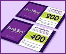 Purple Towel Gift Certificates